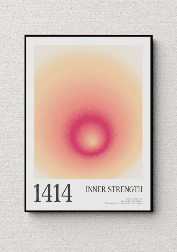 Plakat z Anielską Liczbą 1414