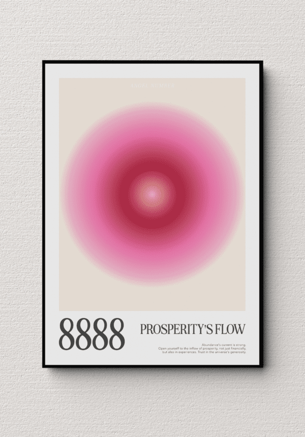 Plakat z Anielską Liczbą 8888