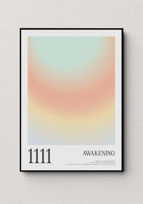 Plakat z Anielską Liczbą 1111
