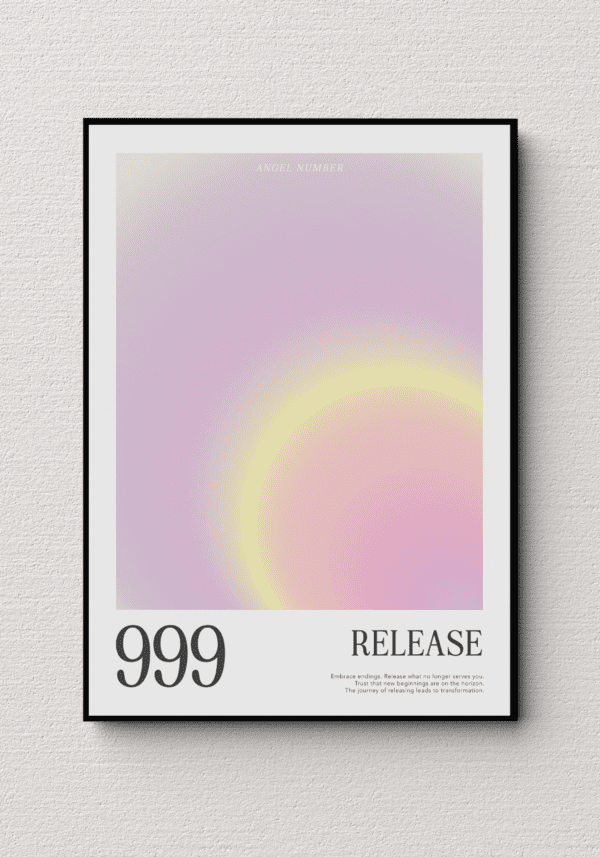 Plakat z Anielską Liczbą 999