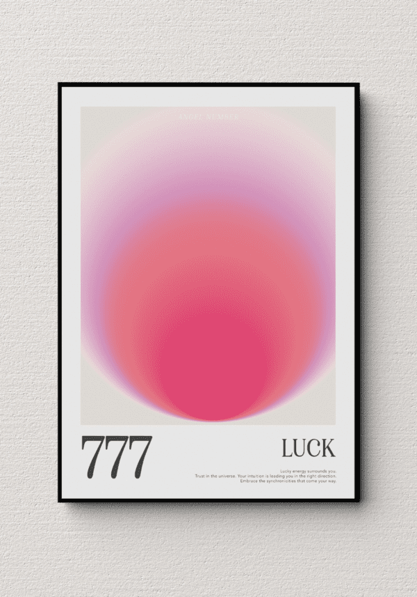 Plakat z Anielską Liczbą 777