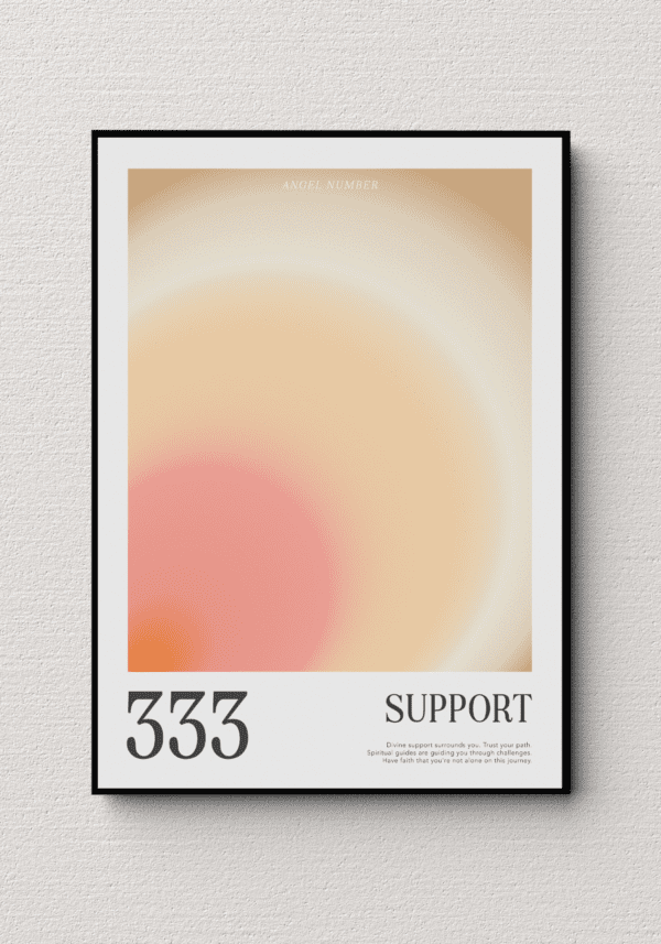 plakat z anielską liczbą 333