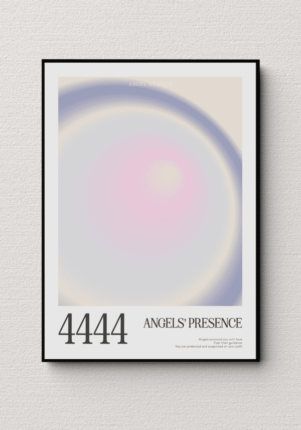Plakat z Anielską Liczbą 4444