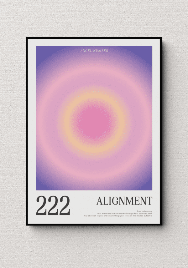 Plakat z Anielską Liczbą 222